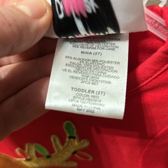 NWT Counting Daisies 2T Reindeer Long Sleeve & Polka Dot Leggings With Ruff… - Picture 4 of 11